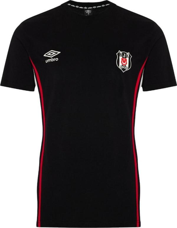 Beşiktaş Orijinal Lisanslı Antrenman Siyah Bisiklet Yaka T-Shirt - Image 1