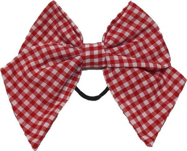 Angels Collection Büyük Boy Lastikli Kırmızı Pitikare Fiyonk Toka Tekli - Image 1