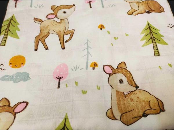 Angels Collection Çok Amaçlı Müslin Örtü Ceylanlar 110*110 - Image 1