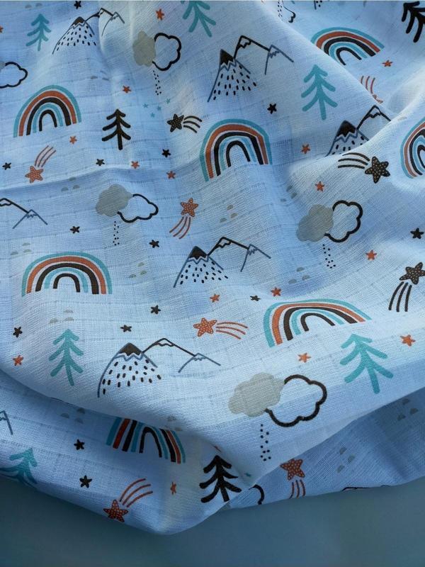 Angels Collection Çok Amaçlı Müslin Örtü - Gökkuşağı -110*110 - Image 1