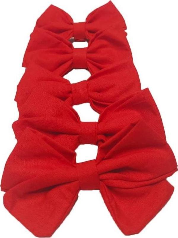 Angels Collection Kırmızı Klipsli Fiyonk Toka 5'Li - Image 1