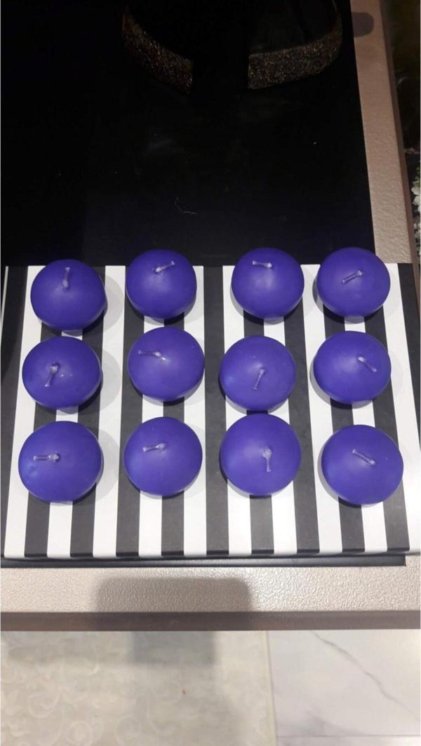 Abete Eğlence Adası 12'Li Mor Suda Yüzen Mum - Image 1