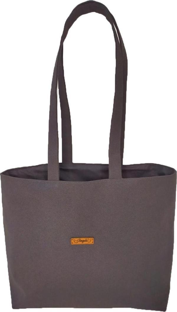 Angels Collection Kanvas Antrasit Omuz Çantası - Image 1