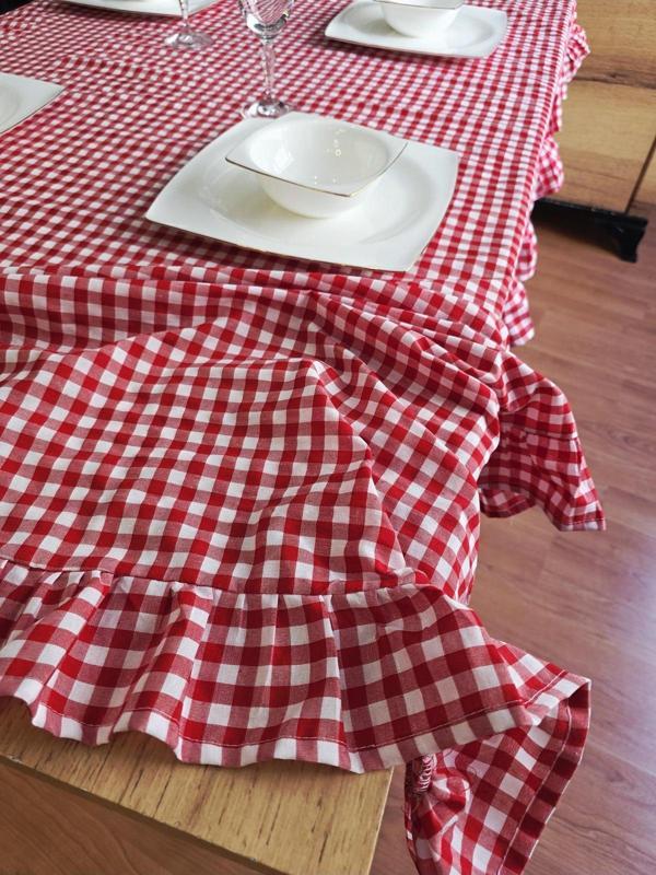 Angels Collection Fırfırlı Pötikare Masa Örtüsü - Image 1