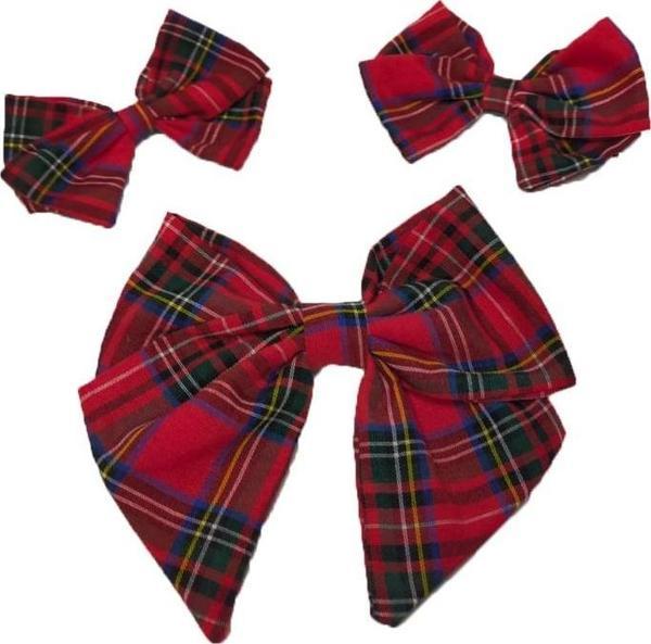 Angels Collection Ekose Anne Kız Toka Lastikli - Image 1