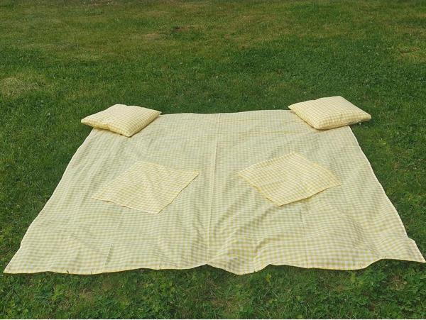 Angels Collection Sarı Pötikare Piknik Seti 5 Parça - Image 1