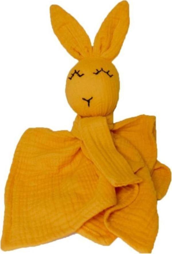 Angels Collection Hardal Rengi Müslin Uyku Arkadaşı Tavşancık - Image 1