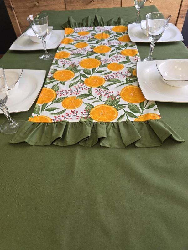 Angels Collection İki Tarafı Fırfırlı Runner Portakallı - Image 1