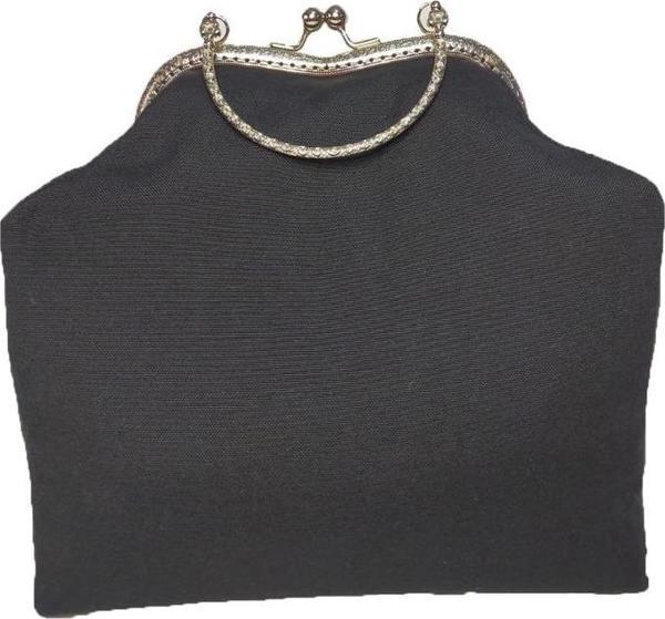 Angels Collection Metal Klipsli El Yapımı Vintage El Çantası - Image 1