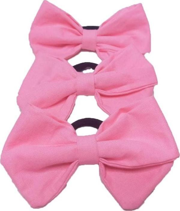 Angels Collection Lastikli Fiyonk Toka 5'Li Şeker Pembe - Image 1