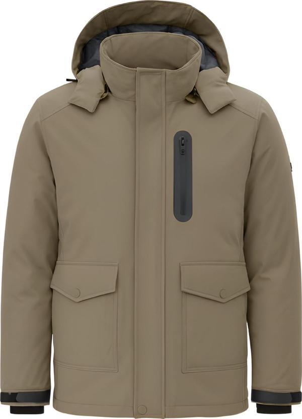 Sivaist Erkek Kahverengi Outdoor Su Geçirmez Kapüşonlu Kışlık Kaban – Rüzgar Ve Yağmura Dayanıklı - Image 1