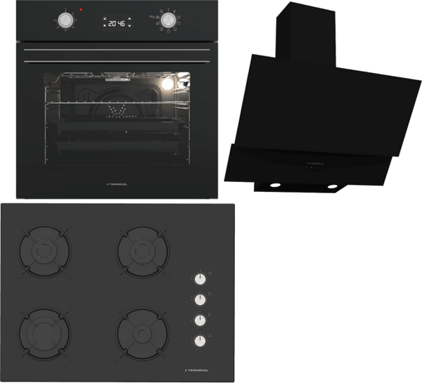 Termikel Ankastre Set (BO O6555C DB + BH P7144C B + CH C6532C BB) - Image 1