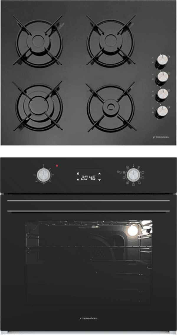 Termikel Ankastre Set (BO O6555C DB + BH P6144C B) - Image 1