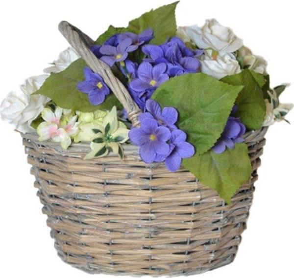 Hasır sepetli çiçek - Image 1