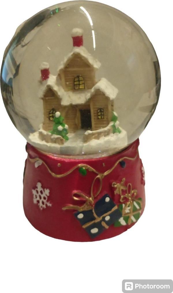 Müzikli Yılbaşı Kar Küresi-kırmızı - Image 1