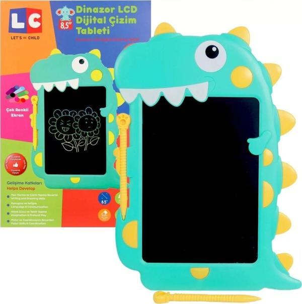 BFS   LCD Dijital Renkli Dinozor Çizim Tableti 8,5 İnç - Image 1