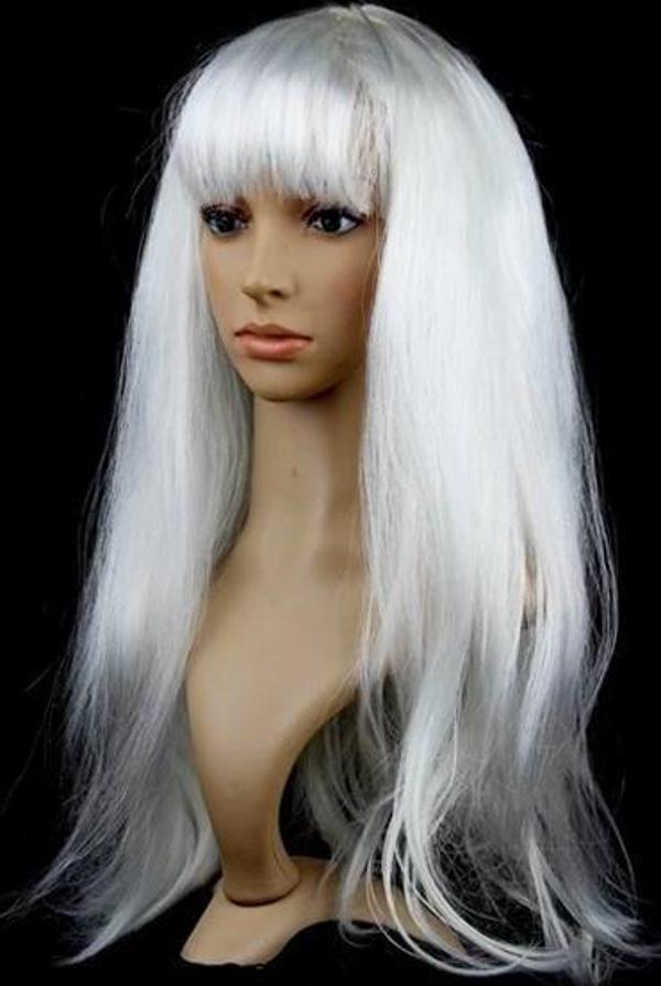 Beyaz Renk Peruk Saç - Image 1