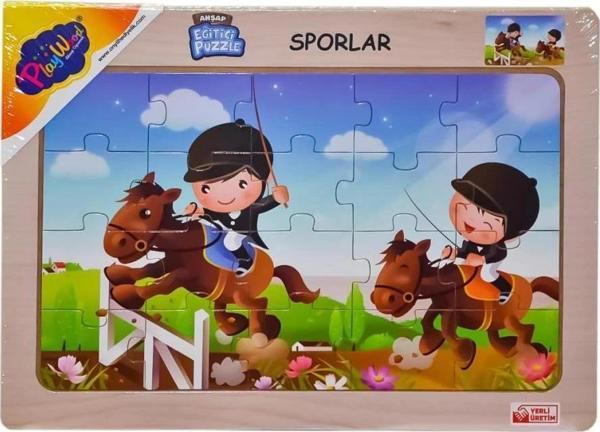 BFS Nessiworld ONY-85-86-87-88 Ahşap Eğitici Puzzle Sporlar -Onyıl - Image 1