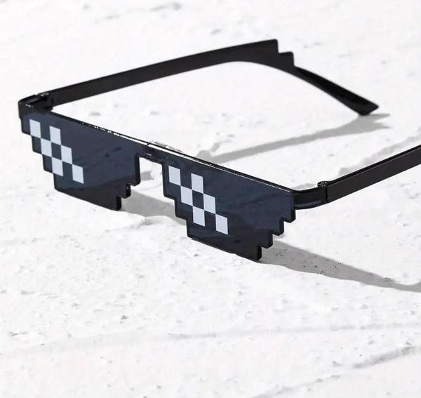 Güneş Gözlüğü Mozaik Siyah Kedi Gözlükleri - Image 1