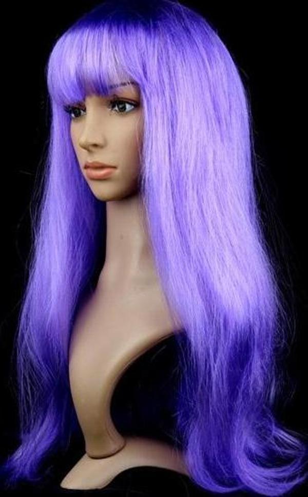 Mor Renk Uzun Parti Peruğu - Image 1