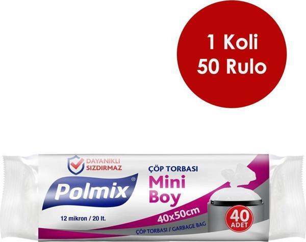 50 Adet Mini Boy Şeffaf 40 x 50 cm Çöp Torbası - P101 - Image 1