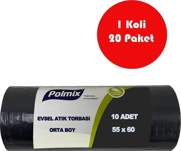 20 Adet  Orta Boy Evsel Atık Torbası 55x60 cm - P135 - Image 1