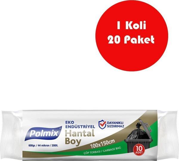 20 Adet Endüstriyel Hantal Boy Çöp Torbası 100x150 cm - P305 - Image 1