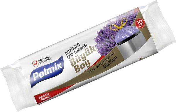 30 Rulo Orta Boy Lavanta  Kokulu Büzgülü Çöp Torbası 55 x 60 cm - P141 - Image 1