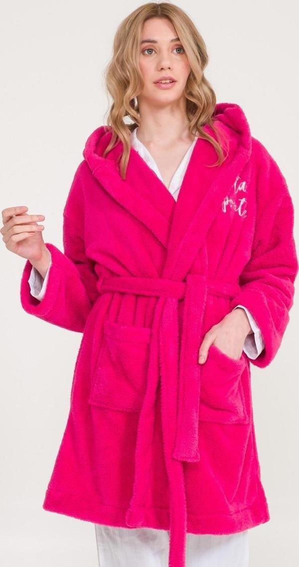 Welsoft Kapüşonlu Peluş Kadın Sabahlık - Image 1