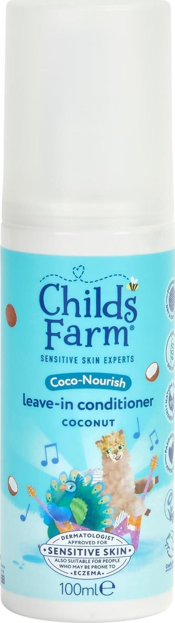 Childs Farm Kuru ve Kıvırcık Saçlar için Hindistan Cevizi Özlü Durulama Gerektirmeyen Sprey Saç Kremi 100 ml - Image 1