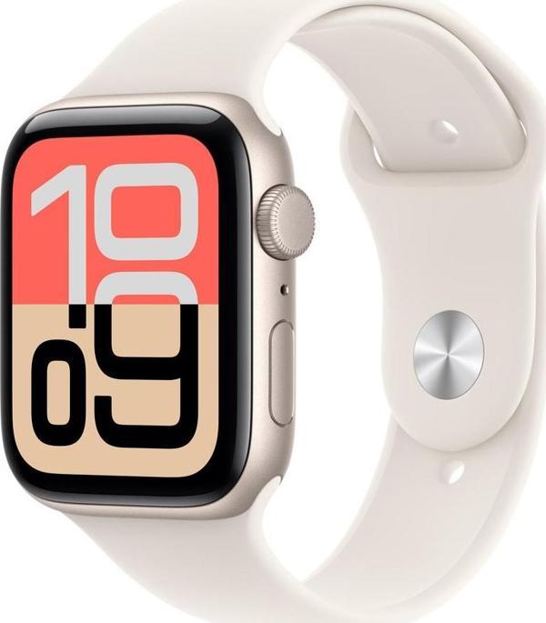 Apple Watch SE 3 GPS, 40mm Yıldız Işığı Alüminyum Kasa ve Yıldız Işığı Spor Kordon - M/L - Image 1