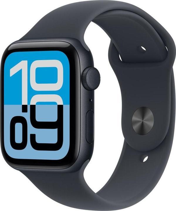 Apple Watch SE 3 GPS, 44mm Gece Yarısı Alüminyum Kasa ve Gece Yarısı Spor Kordon - M/L - Image 1