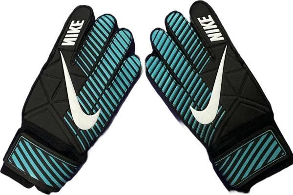 Unes Futbol Kaleci Eldiveni Yeni Nk Logolu Mavi-Siyah Renk 5-6-7-8 No 6-17 Yaş Grubu Bütün Çocuklar İçin - Image 1