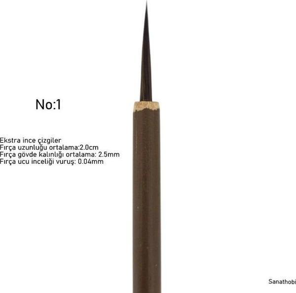 Tahrir Fırçası Kurt Kılı No:1-çini, seramik, tezhip, minyatür, brush, ekstra ince-1 Adet - Image 1