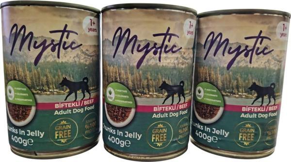 MYSTİC KÖPEK KONSERVE BİFTEKLİ 400 GR (3 ADET ) - Image 1