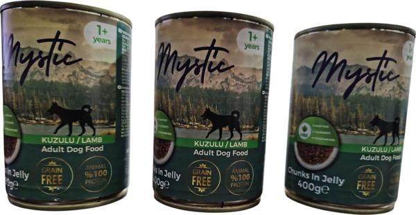 MYSTİC KÖPEK KONSERVE KUZU ETLİ 400 GR ( 3 ADET ) - Image 1