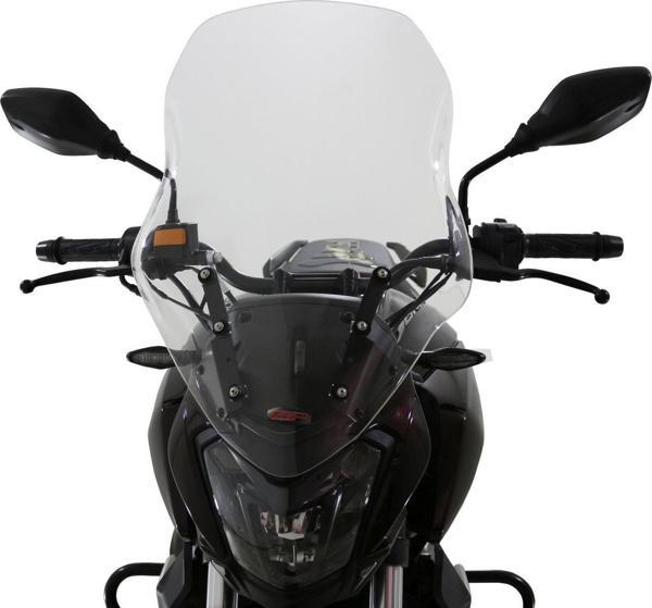 GP Kompozit Bajaj Dominar 250 / 400 2017-2023 Uyumlu Ön Tur Camı Füme - Image 1