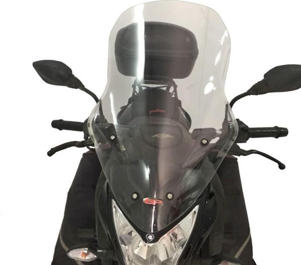 GP Kompozit Bajaj Pulsar NS 200 2011-2023 Uyumlu Uzun Tur Camı Şeffaf - Image 1
