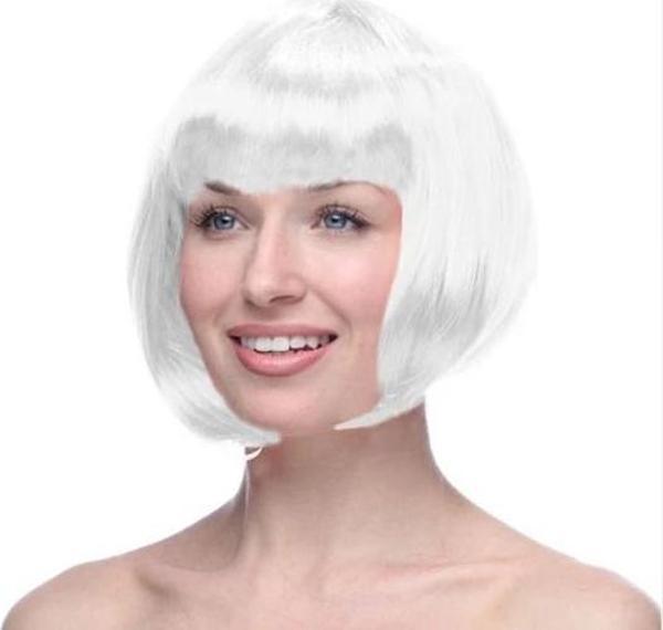 MDB Beyaz Küt Peruk Saç - Image 1