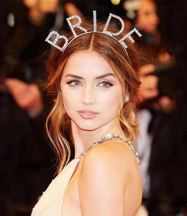 MDB Bekarlığa Veda Kristal Taşlı Gümüş Bride Tacı - Image 1