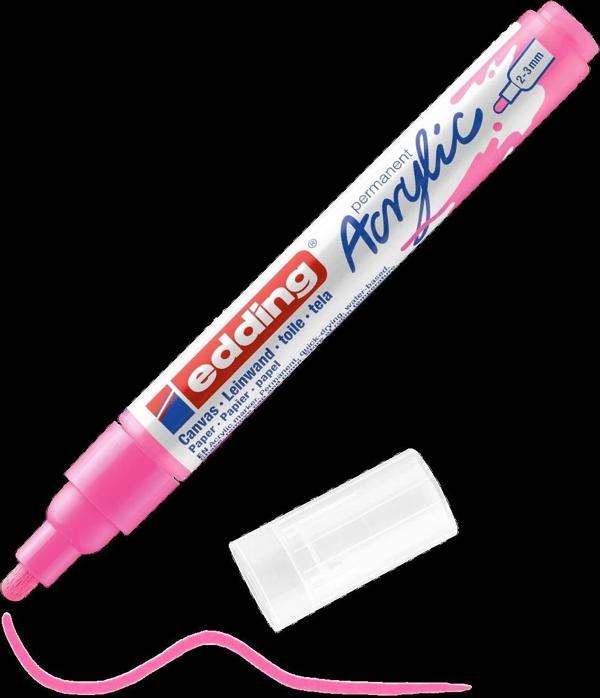 Supertrend 5100 Akrilik Boyama Markörü 2-3 mm FOSFORLU PEMBE - Image 1