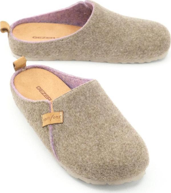 Gezer Kışlık Keçe Comfort Taban Kadın Ev Bahçe Terlik - Image 1