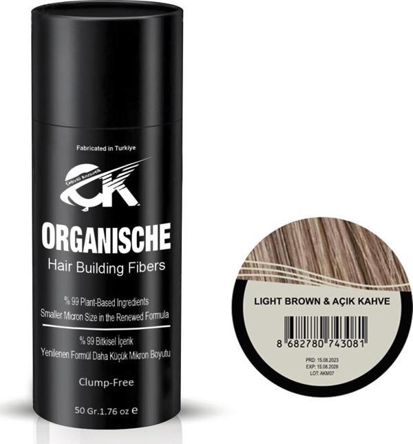 Organische Keratin Tozu 50 gr Açık Kahve Topik Saç Tozu - Image 1