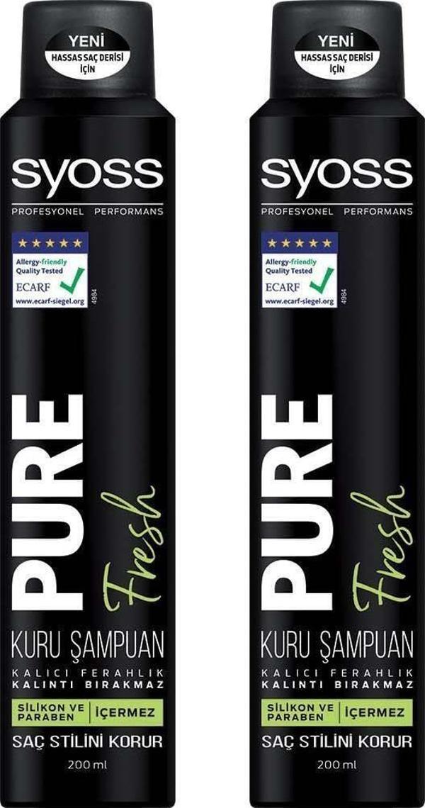 Syoss Pure Fresh Kuru Şampuan X 2 Adet - Image 1