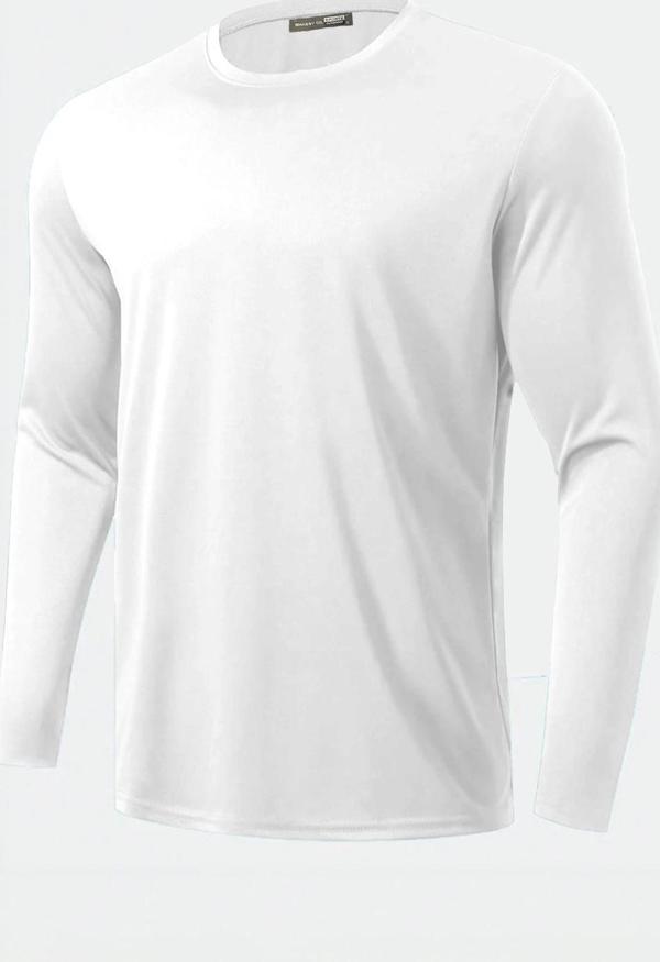 Ghassy Co. Erkek %100 Pamuklu Likralı Esnek Spor Koşu Günlük Antrenman Uzun Kollu Penye T-shirt - Image 1