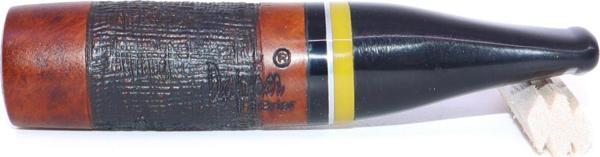 Pipsan Toscanello Backwoods İşlemeli Ağızlık Kahverengi - Sarı/Siyah Şeritli 1906 - Image 1