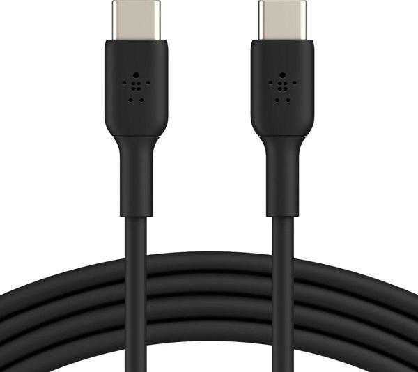 BoostCharge USB-C - USB-C Hızlı Şarj Kablosu - iPhone 15, Galaxy S24/S23, Pixel, iPad, 1m, Siyah - Image 1