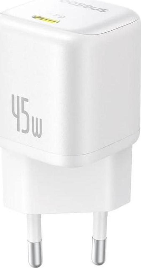 PicoGo Gan6 Pro 45W USB-C Ultra Mini Hızlı Şarj Aleti, Beyaz - Image 1