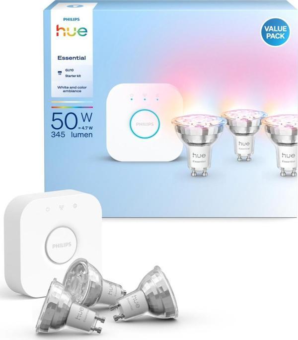 Hue Essential 3'lü GU10 Spot Başlangıç Seti 345 Lumen - Image 1