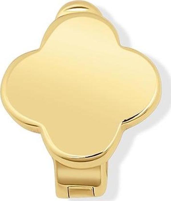 14 Ayar Altın Parlak Yoncalı Ajda Charm Tepe Kilitli - Image 1